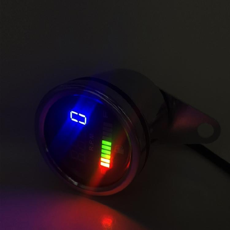 Long Distance Riding Companion 12V Motorcycle Instrument Panel Speed & Fuel LED Digital Speedometer Gauge for Travelers