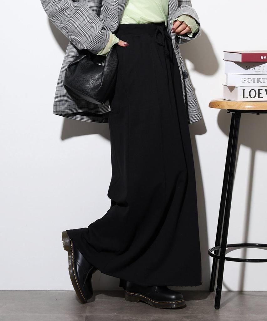 Jungle Jalopy Mini Fleece Maxi Skirt with Elastic Raw and Perfect for and Sizes WK-0585 Women's Semi-Tight Waist, Hem, Slit, Fall, Winter, Spring,