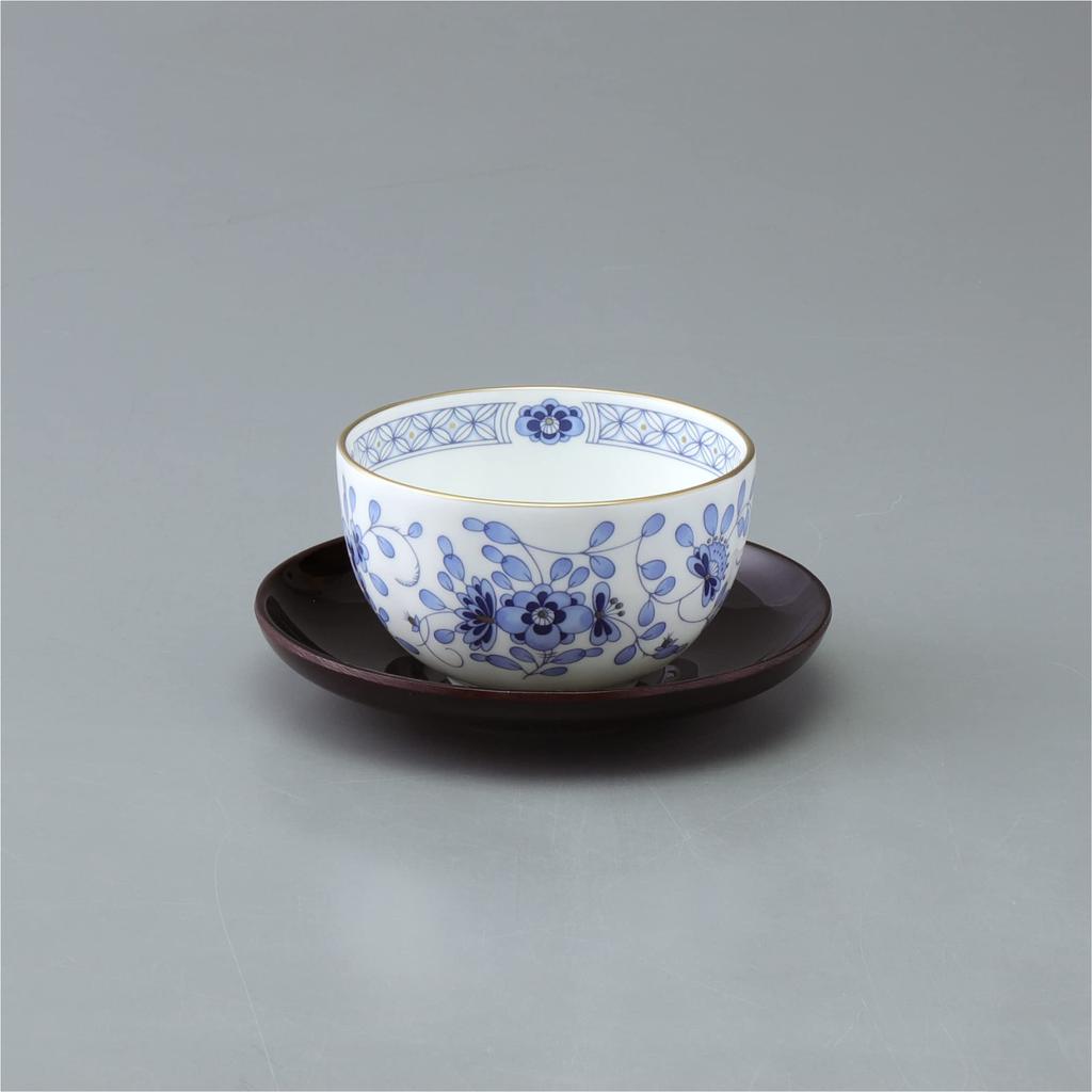NARUMI Milano Blue Teacup Set Made in (with saucers), 5-piece set, 180cc, Japan, 9682-23029