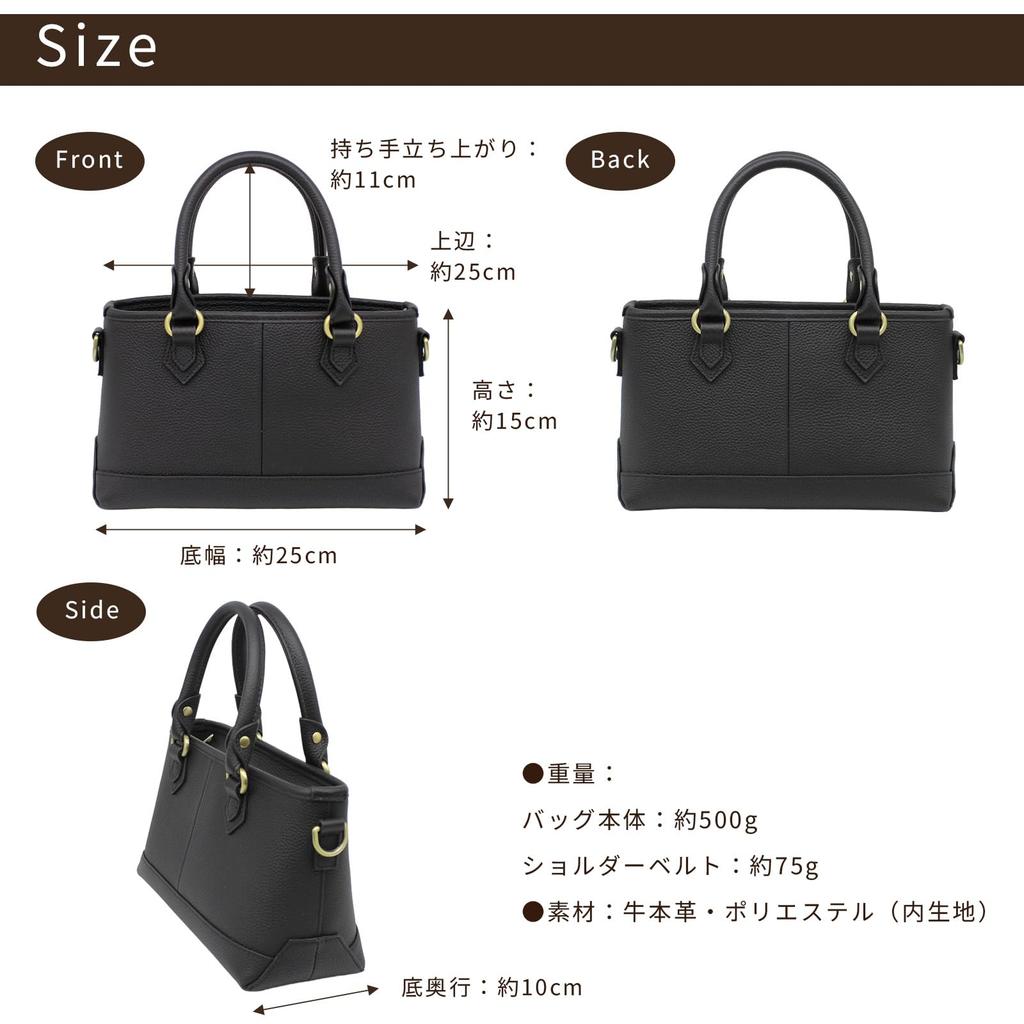 DARGREE Men's Mini Tote Bag, Small, Genuine Leather, Zippered, Handbag, Shoulder Bag, Mini Bag, Freestanding, Black