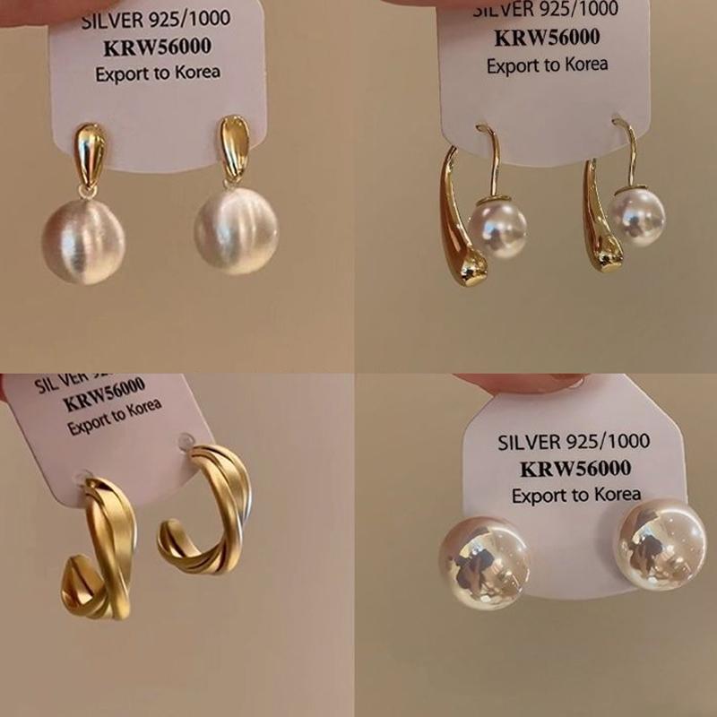 Trend Unique Design Elegant Exquisite Light Luxury Pearl Earring Women Jewelry Party Premium Gift
