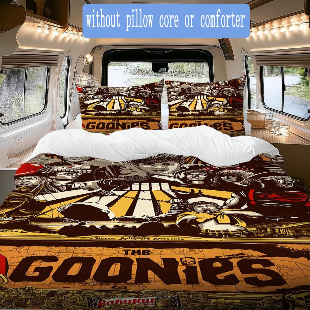 The Goonies Pattern Bedding,Quilt Set Quilt Cover Pillowcase Home Birthday Gift (1*duvet cover+2*pillowcase,without core)DSJT0925286