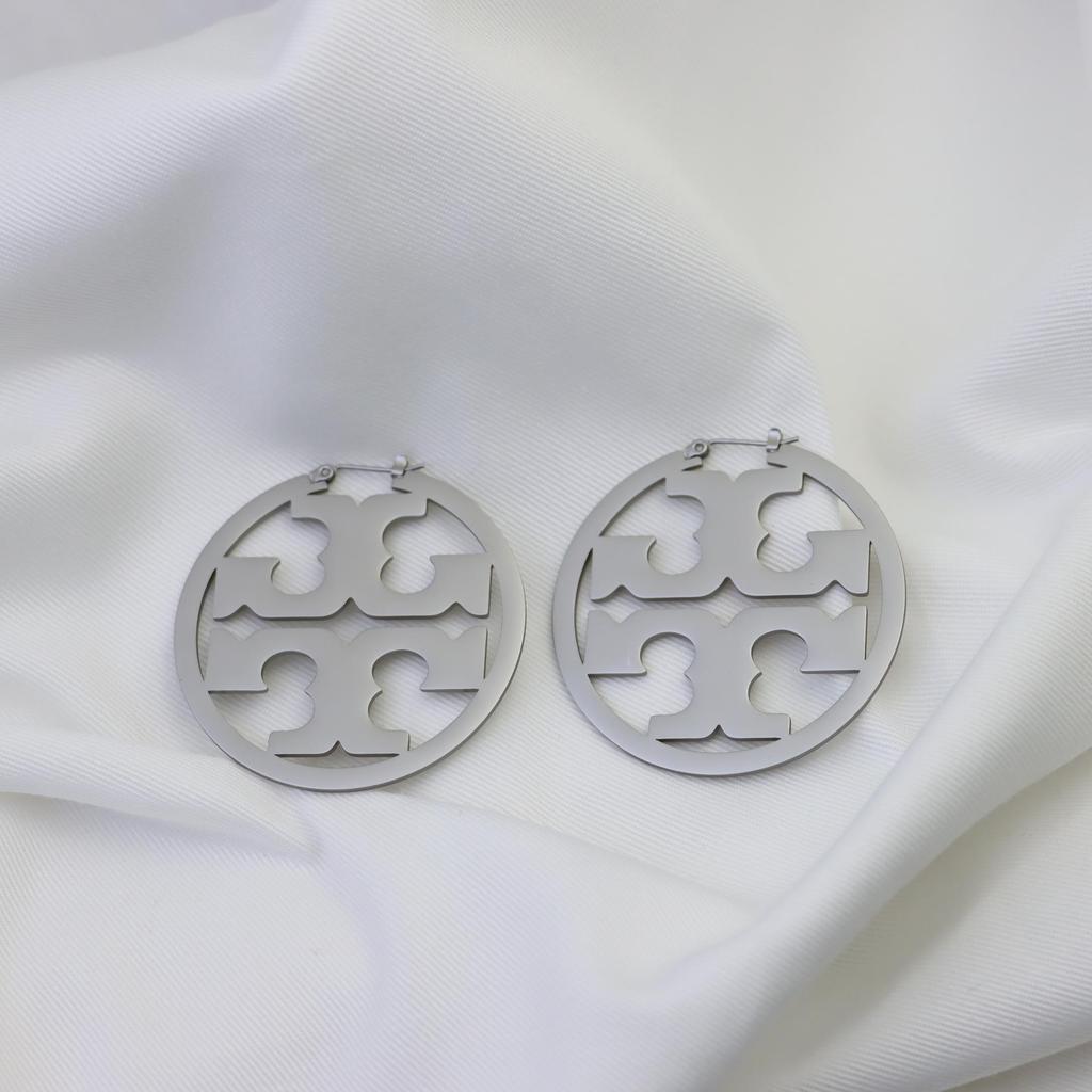 European & American Style Frosted Gold Retro Earrings: Luxurious Round Brass with Logo Design