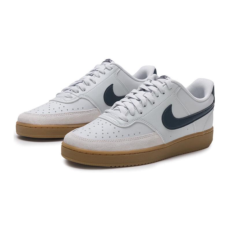 Nike Court Vision Abrasion Resistant Breathable Low top Skateboard Shoes Men's White Sneakers IB2998-003