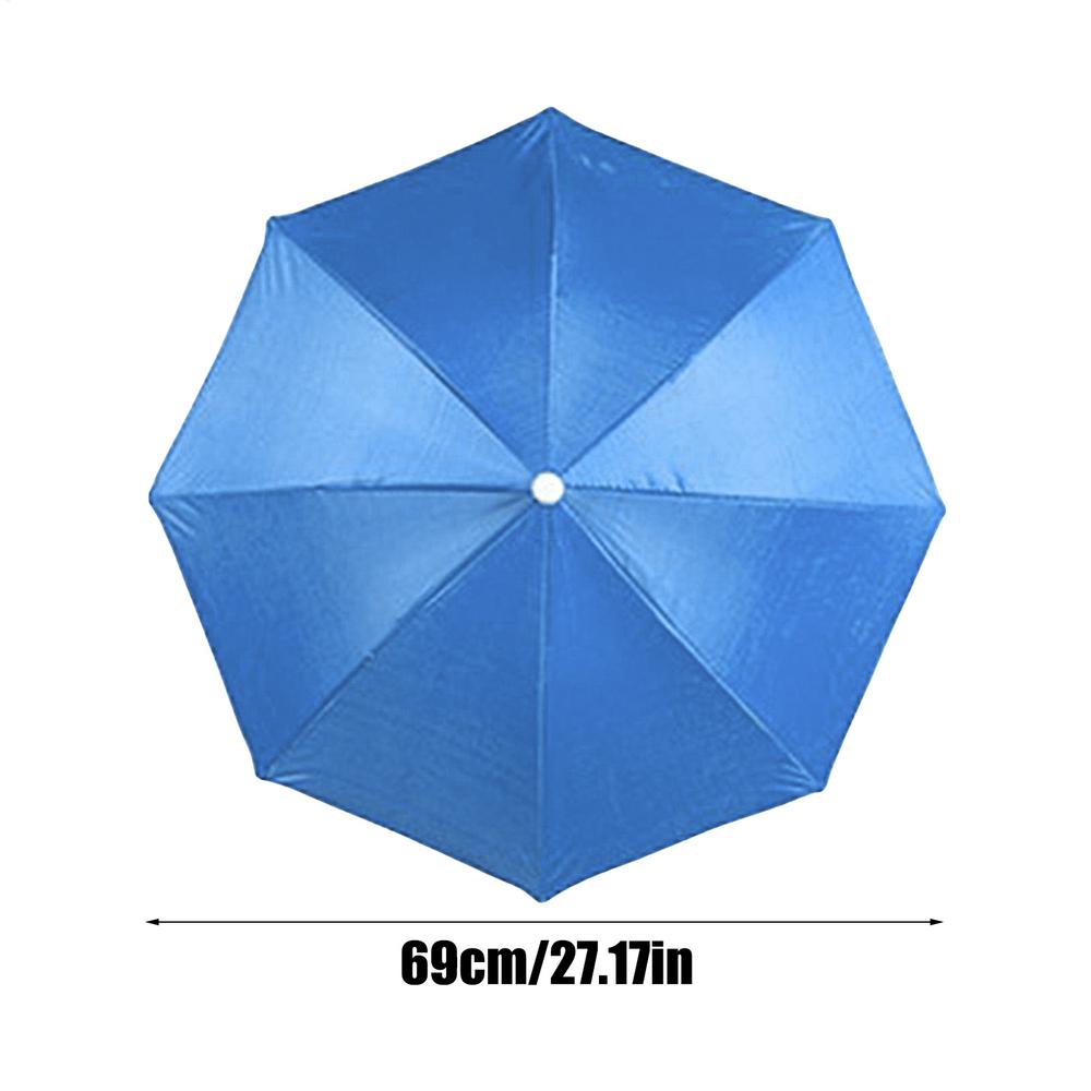 Head-Mounted Umbrella Hat Fishing Sunshade Headwear Umbrella Foldable UV Protection with Elastic Band for Kids Adult Outdoor Use