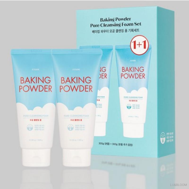 ETUDE Baking Powder Pore Cleansing Foam 300ml + 300ml Set (+Free Gift)