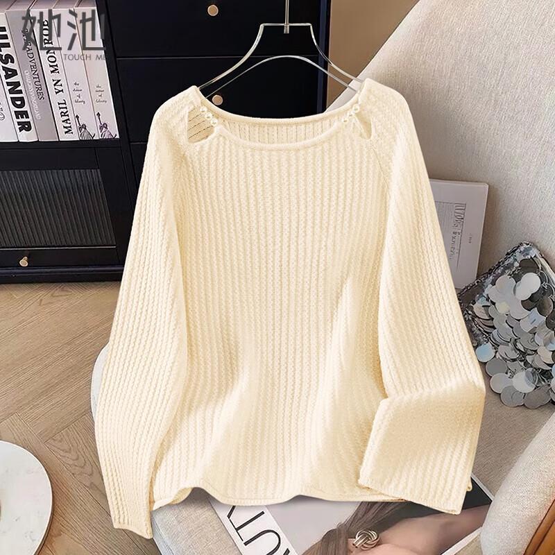 

SheePool Women s Beaded Cut-Out Knit Sweater