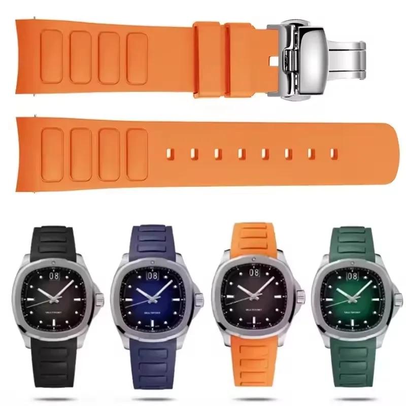 For Mido Multifort TV M049.526 Waterproof Rubber Watch Strap 22mm M049 Curved Interface Silicone Watch Accessories Band