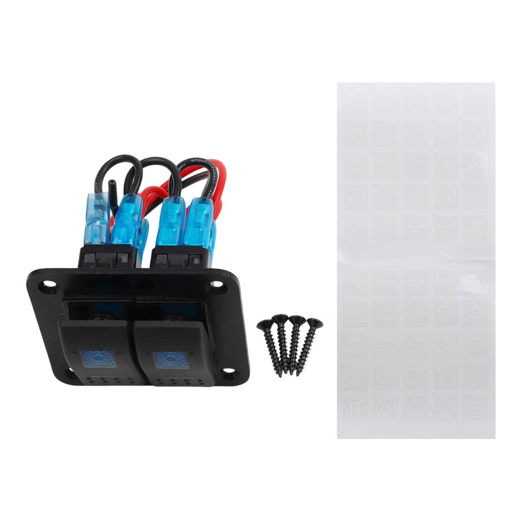 12V 24VDC Switch Blue Rocker Switch Low-Light Conditions Robust Plastic Construction Car Motorcycle Boat Use For Device Control