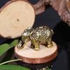 Brass Lucky Elephant Statue Elephant Brass Elephant Miniatures Portable   Office
