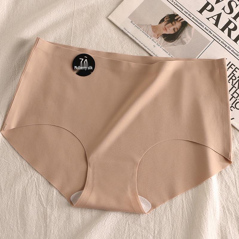 7A Mulberry Silk Mid-Rise Seamless Ice Silk Women's Antibacterial Underwear