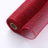 Christmas Mesh Ribbon 10 Inch X 10 Yards Red/Red White