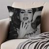 LLana Del Rey Cushion Cover Pillowcase Antidustmite Invisible Zipper Short Plush Sofa Cushion