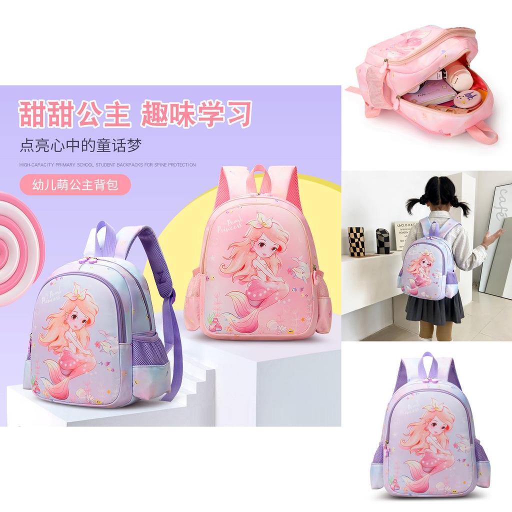Stylish And Spacious Kids Cartoon Backpack For School With Durable Nylon Material