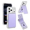 Leather Wallet Card Holder Phone Case for IPhone Air 17 16 15 Plus 16 15 Pro Max with Bracket Phone Holder Stand Hard Cover