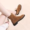 Loose Soft Leather Women's Boots Soft Elastic Sole Not Tired Feet Warm Breathable Thick Bottom Height Increase Fashion Comfortable Martin Boots