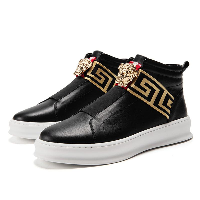 

Shoes men s trendy shoes autumn versatile high-top board shoes Korean version 2020 autumn and winter trendy shoes casual little white shoes men 42 чёрный