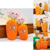 Creative Carrot Pillow Plush Toy With Embroidered Face For Kids And Girls
