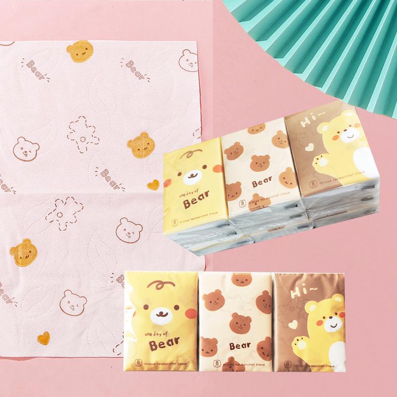 Forest Kiss Fashion Print Pocket Handkerchiefs – Small, Portable Paper Towels