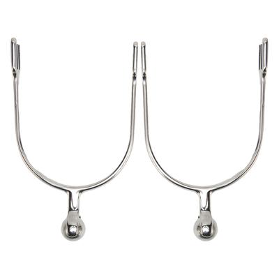 2Pcs Women Horse Spurs Stainless Steel Western Spurs with Roller Ball for Equestrian Boots