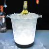 4L Ice Bucket LED Light Unbreakable PS/ABS Creative Bar Ktv Luminous Wine Rack Red Champagne Cocktail Iced Barrel