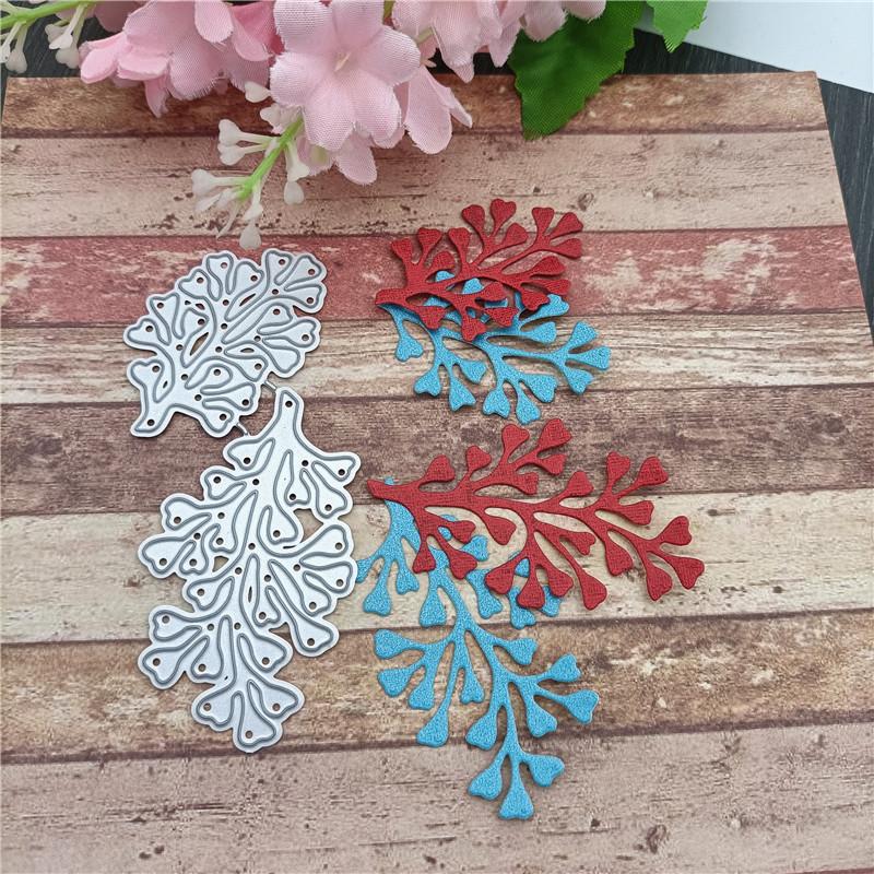 

2pcs Leaves Metal Cutting Dies Stencil for DIY Scrapbooking Photo Album Embossing Paper Cards Crafts Diecuts dies