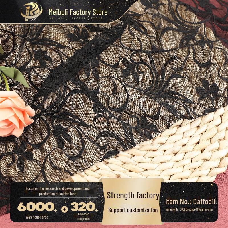 Narzissen Hohlspitze Kleid Stoff - Punkt Nylon Elasthan