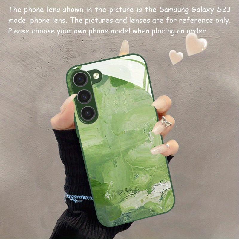 Grüne Textur Heißverkauf Exquisit Schön Handyhülle Glas-Handyhülle für Samsung Galaxy S26 S25 S24 S23 S22 FE Ultra Plus