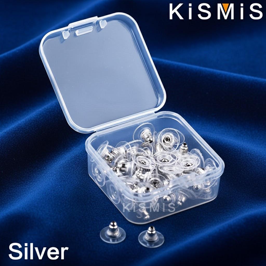 Silver Gold Tone Earring Backs Stoppers Boxes Earrings Findings Jewelry Accessories 925 Sterling Silver Tone Earring Backs