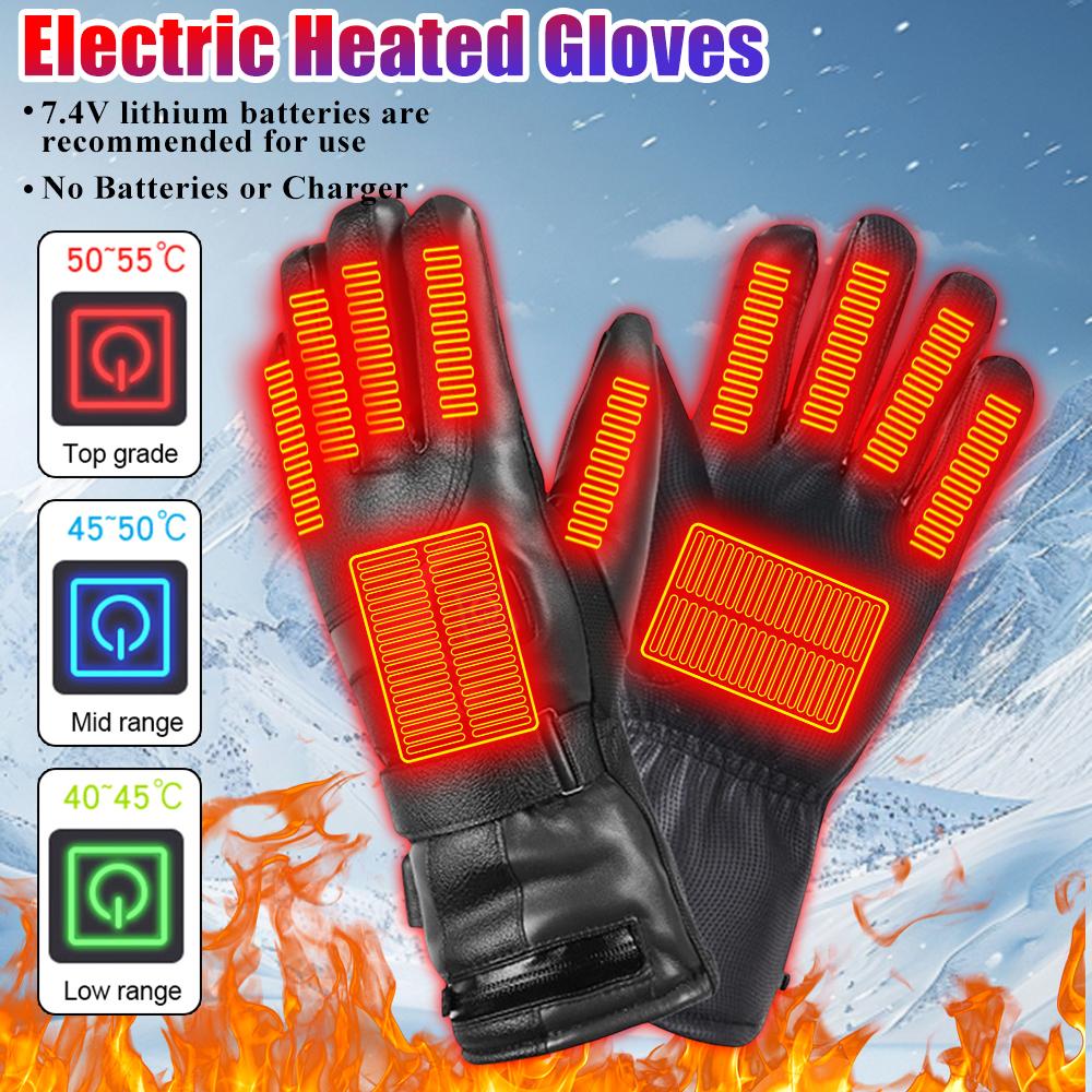 Rechargeable Electric Winter Gloves Thermal Touchscreen Gloves (No Battery) Heating Gloves for Outdoor Cycling Skiing Hiking