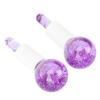 2pcs Cold Ice Globes Skin Massagers Globes Facial Ice Beauty Ball Glass Face Roller Balls Reduce