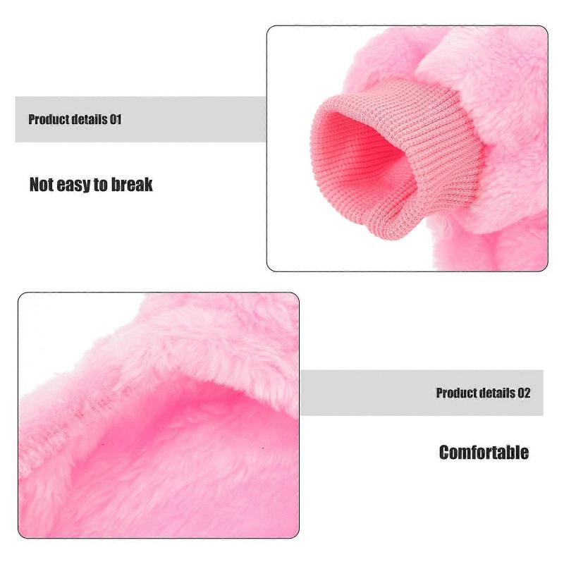 Pet Clothes Coral Fleece Warm Rabbit Ear Costume for Small Dogs 3Pcs