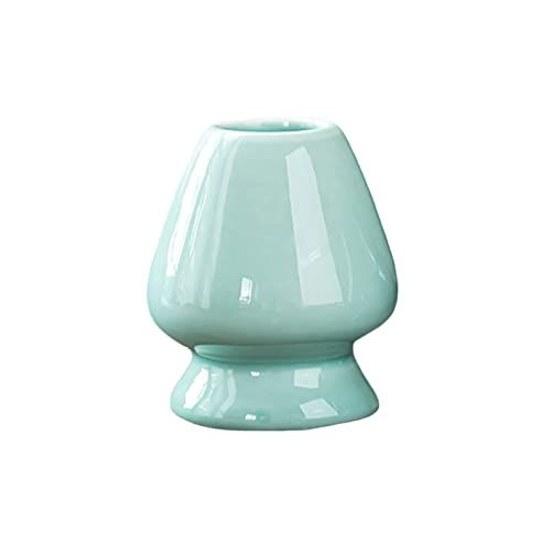 Chasen holder straightener rest tea ceremony tools matcha set ceramic (green)