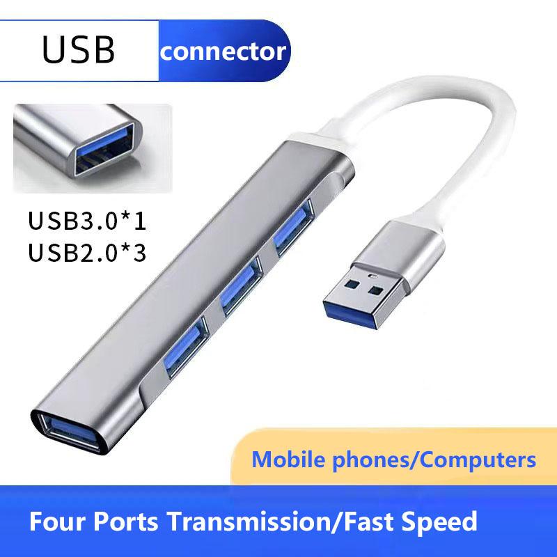 

Новий USB3.0 ХАБ Алюмінієвий ХАБ Type-c Розширення 4-портовий USB Сплітер Високоефективна передача USB