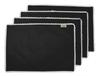 Vargottam Schwarze Heimdeko Baumwolle Flex Wendestoff Weiße Spitze Platzsets Tisch Essmatten-Set von