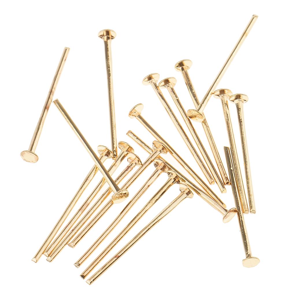200 pezzi Spilli a testa 19mm 1mm Componenti per gioielli Artigianato