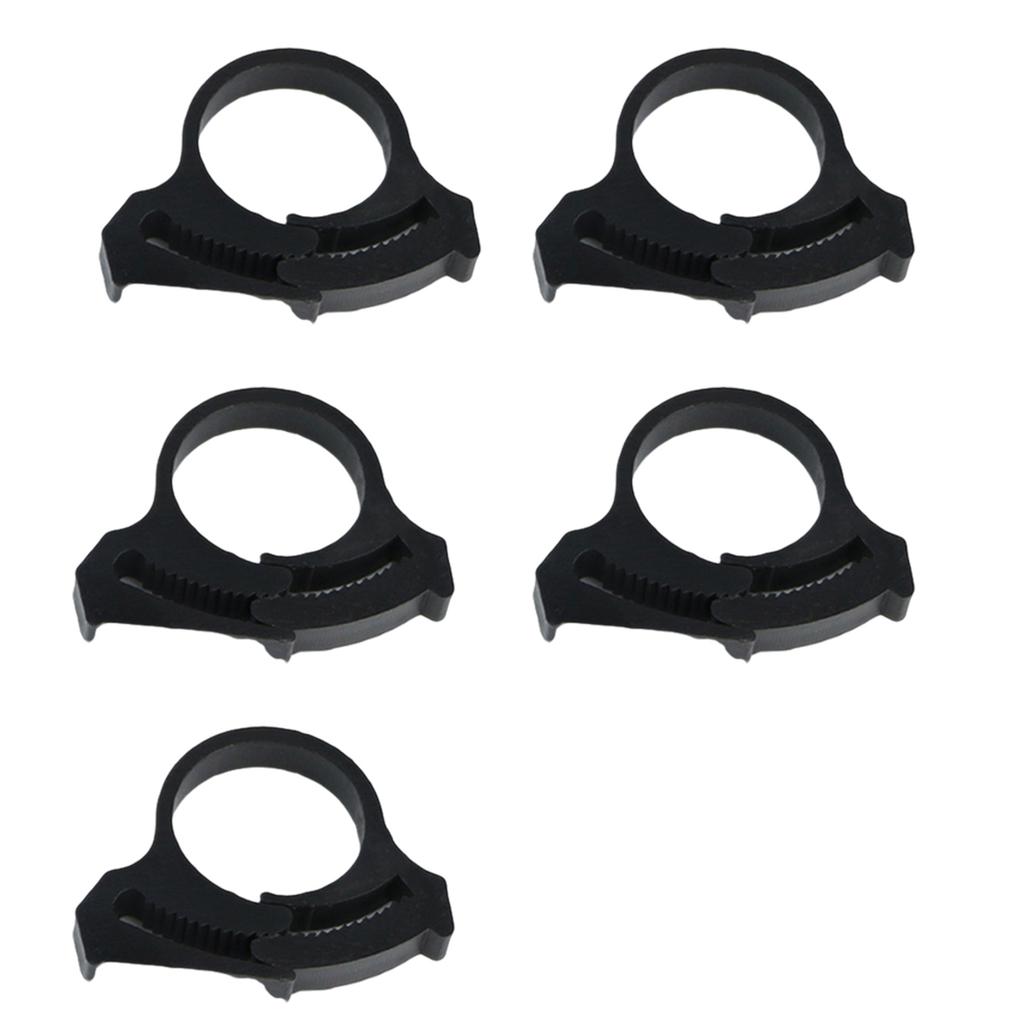 Set of 5 Garden Tubing Clips for Secure Drip Irrigation Systems in Greenhouses Double Gripping Adjustable Hose Clamps