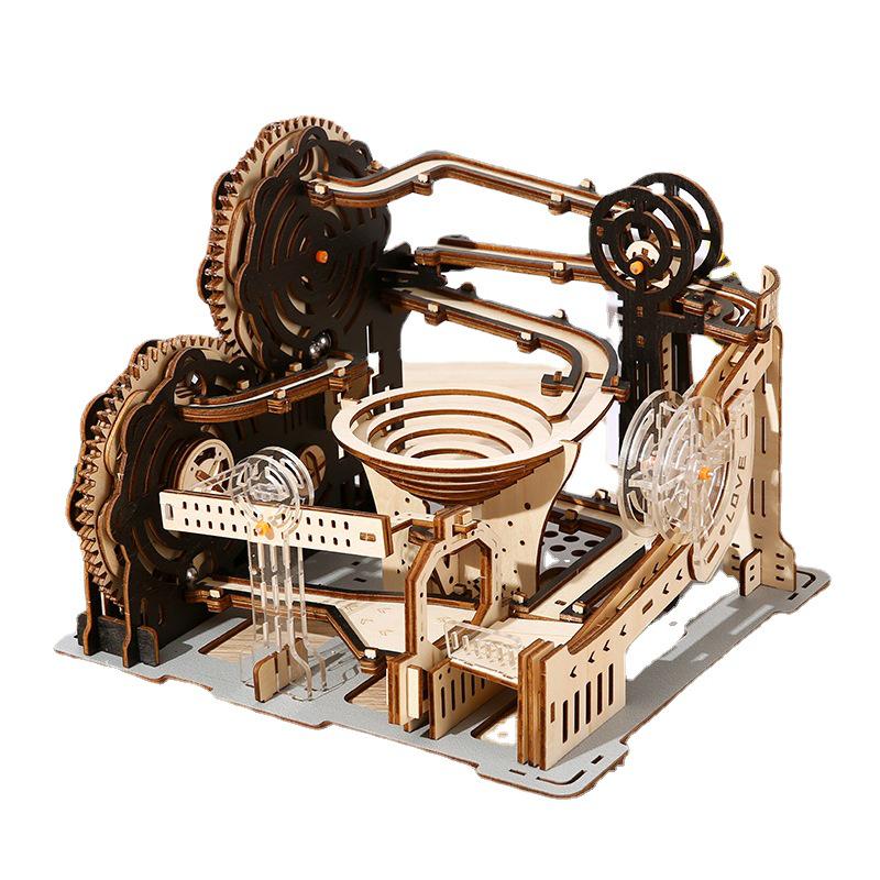 3D Mechanical Rolling Ball Puzzle Model - Educational Wooden Toy for Children