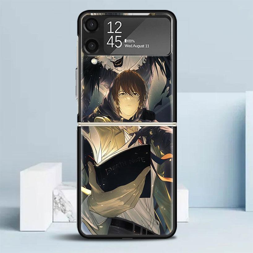 N-Note D-Death Yagami Light Phone Case For Samsung Galaxy Z Flip7 Flip6 5G Flip5 Flip4 Flip3 ZFlip 7 6 3 4 5 Shockproof Back Cov