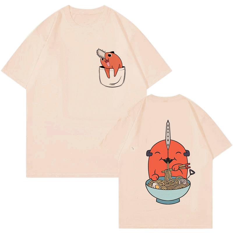 Unisex Mange Y2k Kleidung Japanischer Anime Chainsaw Man T-Shirt 90er Lustiges Pochita T-Shirt Makima Harajuku Grafik-T-Shirts Tops T-Shirt