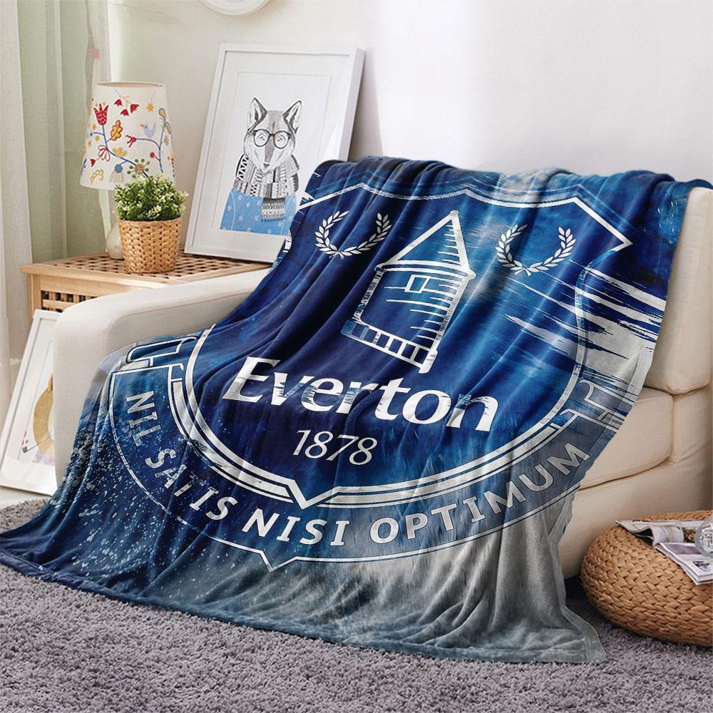 1PC Everton F.C Patterned Flannel Blanket Suitable For All Seasons for Home Decor Warmth and Comfort Gifts Holiday Present