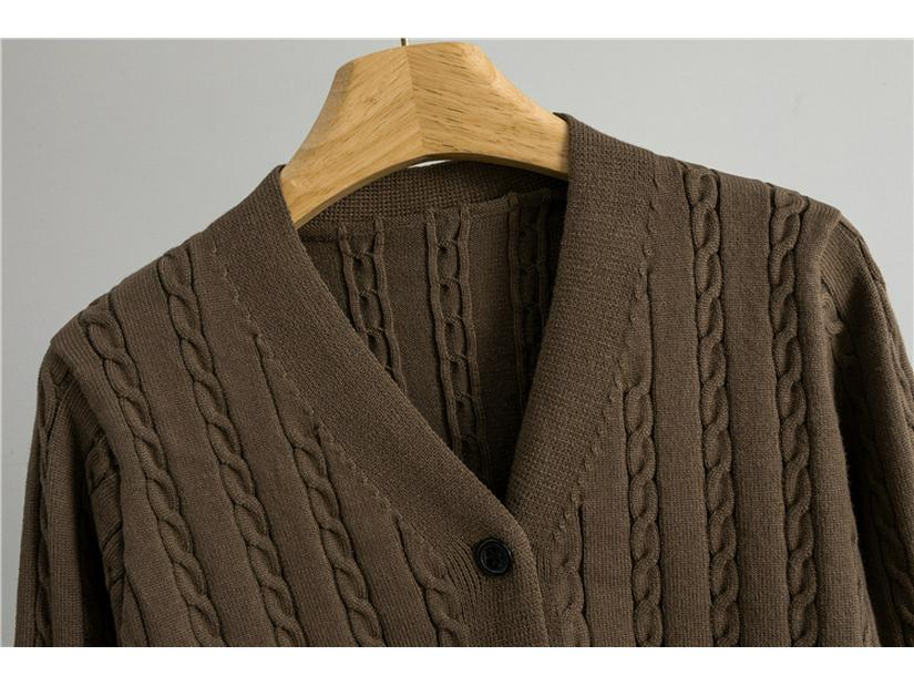 Women's Autumn/Winter Knit Cardigan & Skirt Set: Slim Fit, Hip-Hugging, Trendy Two-Piece.