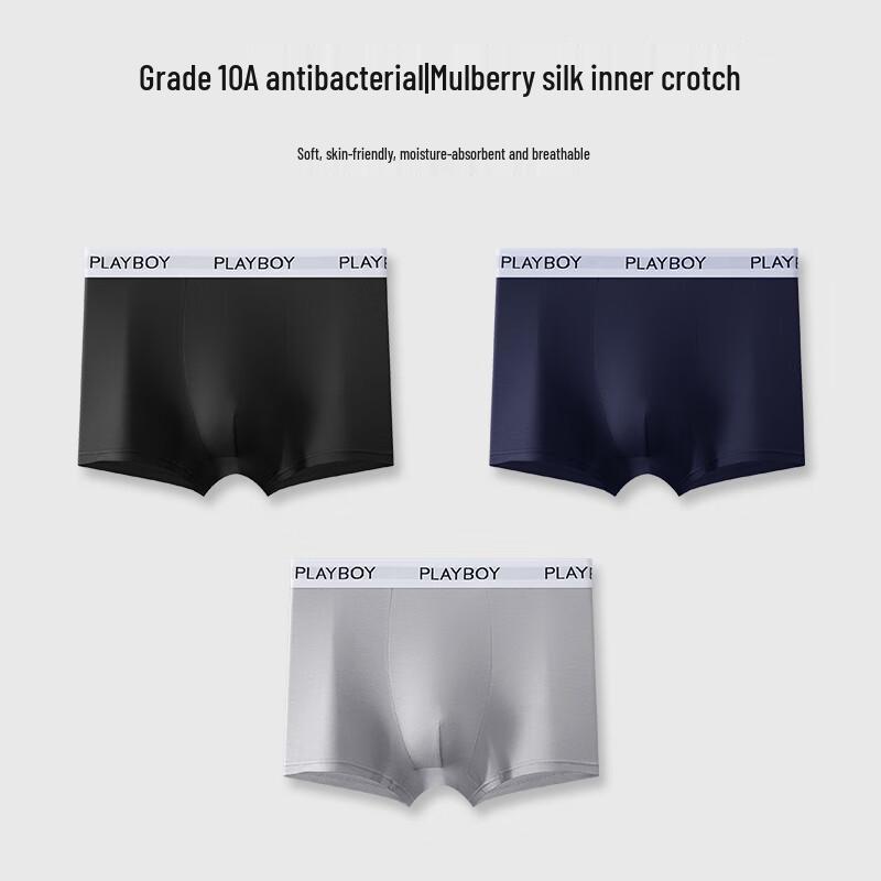 

Playboy Men s Modal Anti-Bacterial Boxer Briefs 3-Pack 4XL