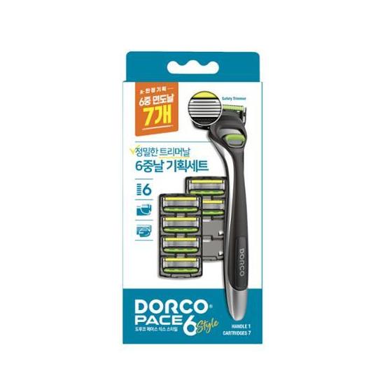 Dorco PACE6 Style Razor (Handle + 7 Blades)