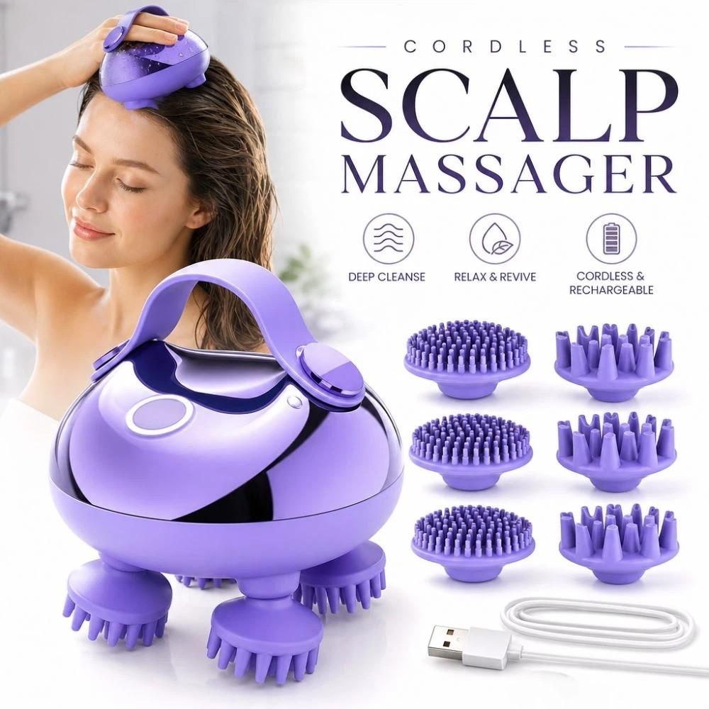 4 Claws Cordless Scalp Massager Waterproof Cat Head Scratcher High Quality Head Massager