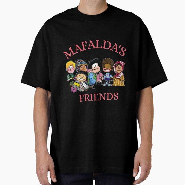 Unisex Cotton T Shirt Mafaldas Friends Full Group Characters Classic Latin Comic Fan Casual Streetwear Tops