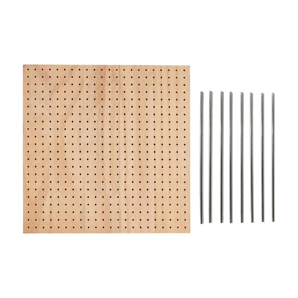 Pegboard Organizer Flat Wooden Positioning Board for DIY Crafters, Craft Workspace 11*11cm