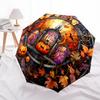 Stained Glass Window Pumpkin Decor Umbrella Day Gift Y260