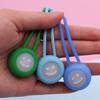Silicone Pet LED Pendant Light For Dogs & Cats - Night Safety Flashing Round Tag, Replaceable Battery, Long-lasting Glow