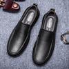 Äkta Läder Herr Vandringsskor Handgjorda Casual Skor Lyxmärke Loafers Andningsbara Slip on Körskor Trekking Flats